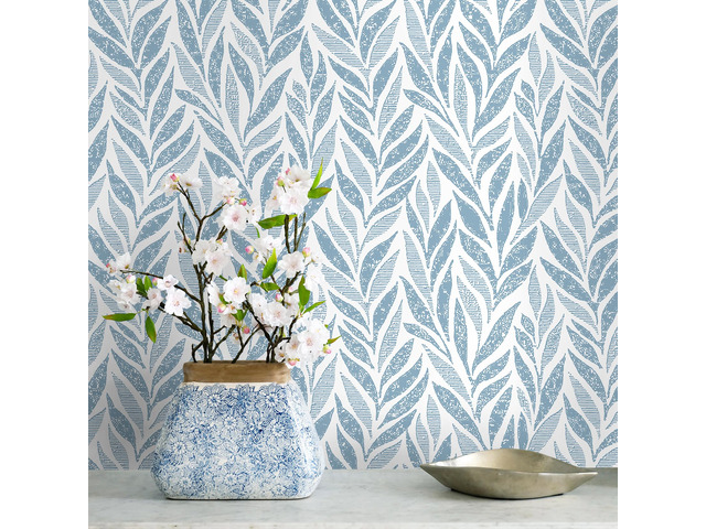 393'x17.3' Blue Peel and Stick Wallpaper Boho Contact Paper Modern Stick on Wallpaper for Bathroom Adhesive Kitchen Wall Paper Vinyl Rolls