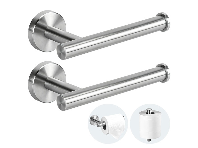 2 Piece Toilet Paper Holder Wall Mount - Brushed Nickel Stainless Steel Bathroom Toilet Paper Holder, Toilet Paper Roll Holder for Bathroom,...