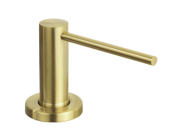 Kitchen Sink Soap Dispenser Champagne Gold Stainless Steel Countertop Pump Hand Lotion Built in Bottle