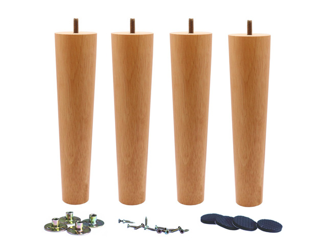 Solid Wood Replacement Furniture Sofa Couch Leg 10 inch Heavy Duty Set of 4 Straight Wooden legs for Couch Sofa Chair Ottoman Loveseat Coffee Table...