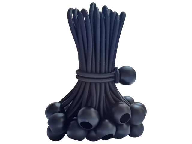 30-Piece Ball Bungee Cords, the Size of Bungee Cords with Balls: 12 ', UV Resistant, Antioxidant, Secure Tie Down. (30, Black 12')