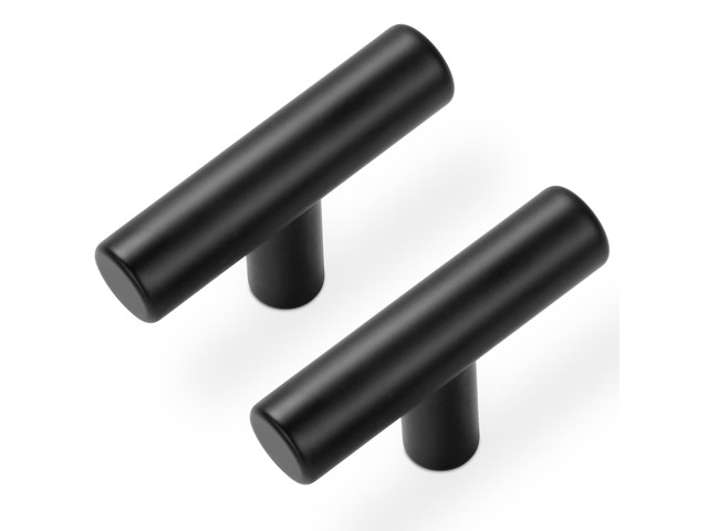 30 Pack Cabinet Knobs Matte Black Drawer Knobs Stainless Steel 2 Inch Overall Length Dresser Knobs for Cabinets Cupboard Bathroom Kitchen Hardware,...