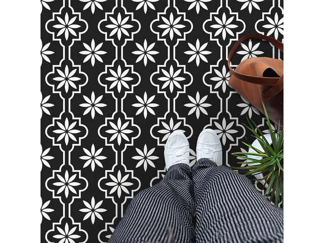 Peel and Stick Floor Tile, Vinyl Flooring Waterproof, DIY Flooring for Bathroom, Kitchen, Fireplace, Pet House, Stairs, Bedrooms, Wall (40PCS,7.87'...