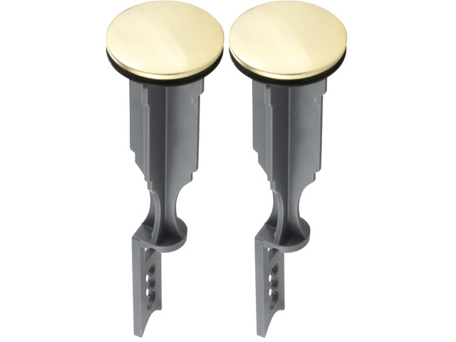 Bathroom Sink Pop-up Stopper Replacement for Lavatory Pop-up Drain Assembly, Polished Brass, 11044 (Pack of 2)