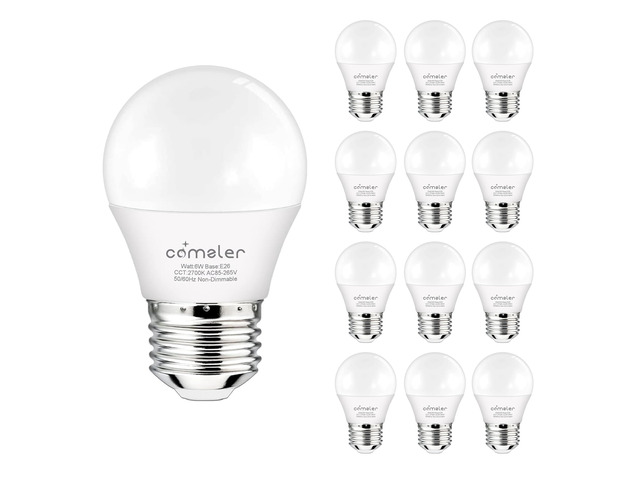12 Pack E26 Ceiling Fan LED Light Bulbs 60W Equivalent 2700K Warm White A15 LED Small Light Bulb, CRI85, 6 Watt 600LM, 120V, E26 Medium Base...