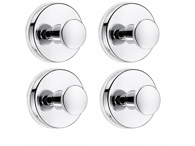 Suction Cup Hooks for Shower, Shower Hooks for Inside Shower, No Drill Bathroom Hooks for Towels and Robes, Removable Suction Hooks for Glass,...