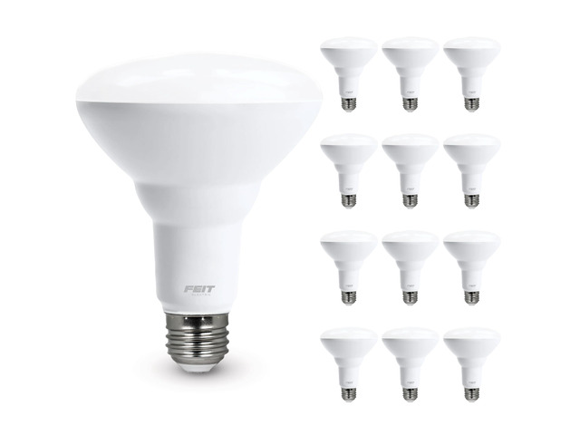 Enhance BR30 LED Light Bulb, 65W Eq, Daylight, 12 Pack Dimmable, 650 Lumens, E26 Base, 5000K, 90+ CRI, Ideal for Security Lights, Landscape...