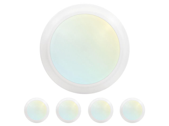 6 Inch LED Disk Lights, 12.5W, 1000LM, 120V, White (4 Pack) Dimmable Flush Mount Ceiling Light, 5CCT Selectable 2700K 3000K 3500K 4000K 5000K, Damp...