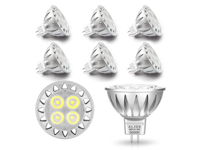 MR16 GU5.3 Led Bulbs 12v Low Voltage 5000K Daylight White 20W 50 Watt Replacement,MR16 Light Bulb 5W for Accent Outdoor Landscape Track...