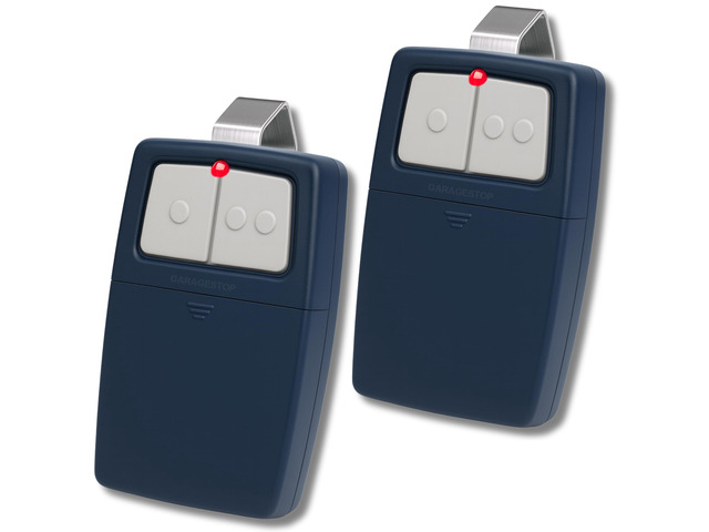 2X Universal Door Opener Remote KLIK1U 375UT 375LM Clicker 2-Button Blue Chamberlain LiftMaster Craftsman Genie Linear Replacement, Operates 2...