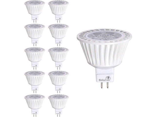 10 Pack MR16 LED Bulb Dimmable 50W Halogen Replacement 3000K 7w 12V AC DC UL Listed High CRI
