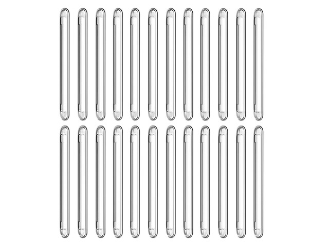Clear Furniture Bumpers, Adhesive Wall Pads, 24 Long Clear PVC strips with airbag cushions for chairs, cabinets, shower doors, drawers, toilet lids...