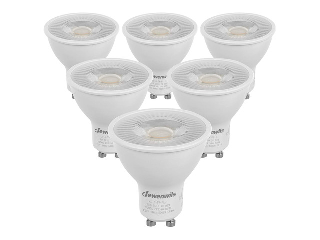 6-Pack GU10 LED Bulb Dimmable Replacement for Track Lighting 3000K Warm White, 500LM, 7W (50W Equivalent) LED Light Bulb for Kitchen, Range Hood,...