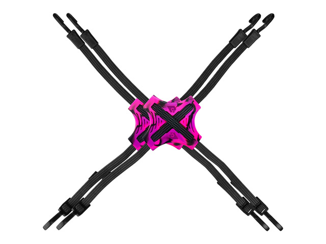 Tack Strap 30 in. Flat Bungee Tie Down Straps, 2-Pack, Black & Pink 4-way flat design with non-slip NBR rubber pad and hooks for motorcycles, ATVs,...