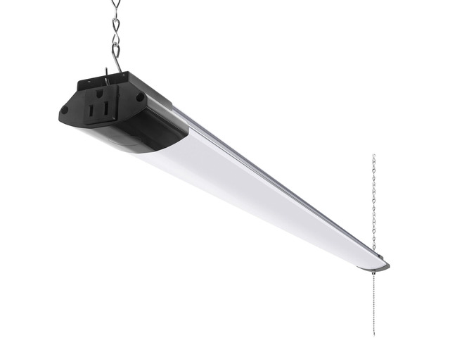 BS84 LED Shop Lights 4FT for Workshop, 84W 10000LM 5000K, 1 Packs 4FT for Garage Basement Workbench, Hanging or Flush Mount, Linkable to 3, with...