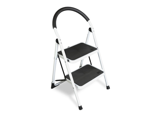 2 Step Ladder, Folding Lightweight Step Stool with Wide Anti-Slip Pedal for Home, Office, Kitchen and Garage, Service Height 18.5 inch, 400 lbs...