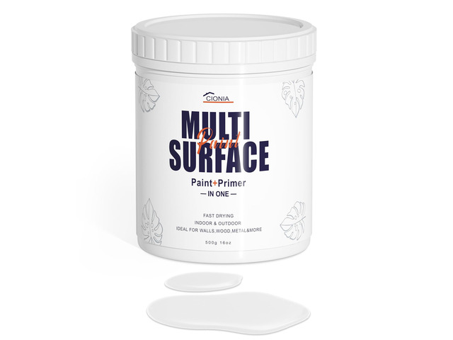 All-in-One Paint - Multi Surface White Paint - Furniture and Cabinet for Interior/Exterior - No Sanding, Quick Drying, Perfect for Wood, Wall,...