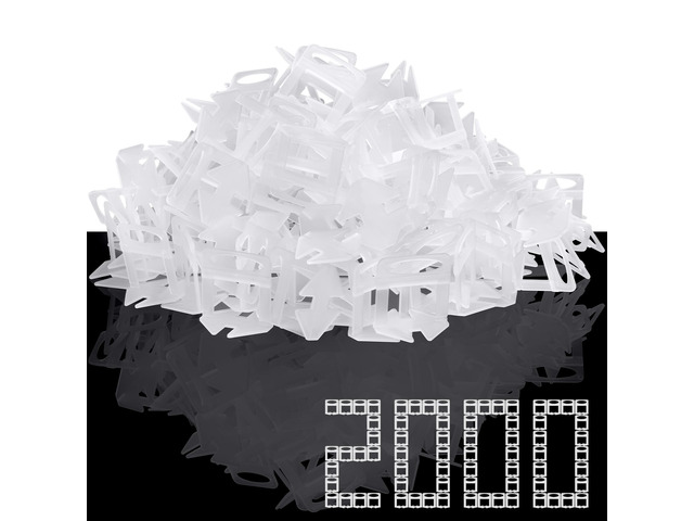 Tile Leveling System, 2000-Piece 1/32' Tile Spacers Clips Tile Tools Tile Installation Tools for Ceramic Tile and Stone Installation, Tile Leveling...