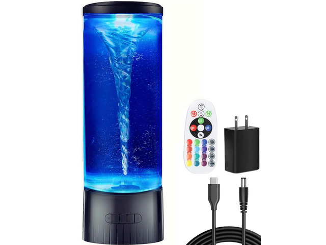 LED Twister Hurricane Lamp - Large LED Sensory Vortex Light for Home Office Decoration, Holiday Birthday Party Gifts