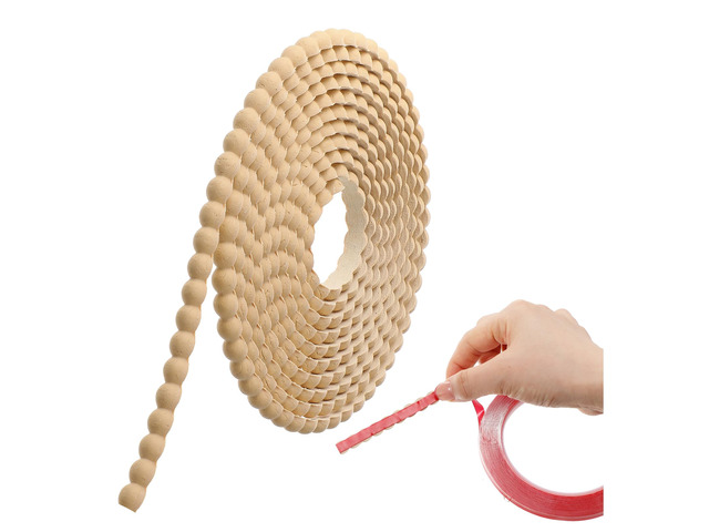 Flexible Bead Molding Trim Peel and Stick Wood 10ft /8 mm Pearl Beads Design for Mirror Frame, Bathroom Backsplash, TV Wall Edge, Ceiling, Cabinet,...