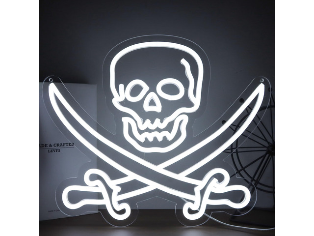 Skull Neon Signs for Wall DecorLED Neon Lights for GameroomMan CaveBirthdayChristmas Gifts for kids