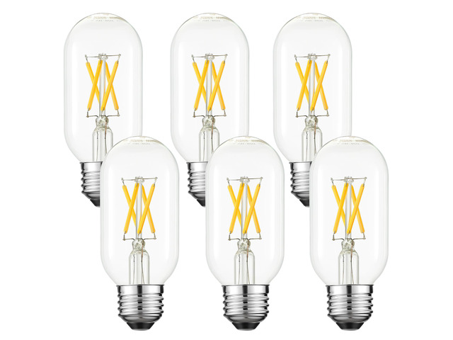 T45 E26 Led Bulb,Light Bulbs 60 watt Soft White,3000K,Dimmable Edison Bulbs,6w=60w light bulbs,600lm,AC120V,ETL,No flicker,E26 Bulbs for...