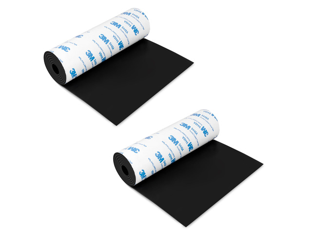 Silicone Furniture Pads, 5' x 40' Non Slip Furniture Pads - Black, 2 Pack Anti Skid Pads Non Slip Self Adhesive Cuttable Silicone Tape Strip Roll...