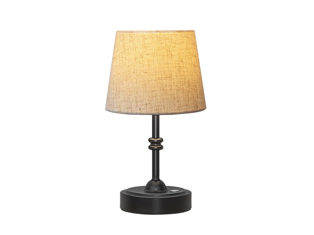 Small Cordless Lamp, Battery Operated Table lamp Dimmable, 4000mAh Rechargeable, Touch Bedside Lamp with Beige Linen Shade, 2700K Bulb Included,...