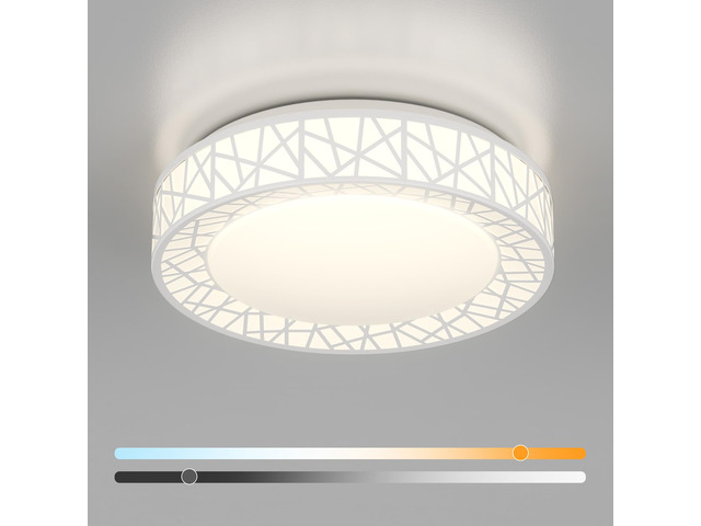 12 Inch Bird's Nest Flush Mount Ceiling Light, 20W, 5CCT 2700K-6500K Selectable, Modern LED Ceiling Light Fixture, Dimmable, for Bedroom, Kitchen,...