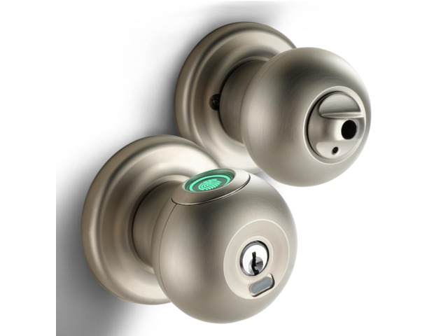 Biometric Fingerprint Door Lock, Smart Fingerprint Door Knob Keyless Thumbprint Entry Lock for Front Door, 2 Keys, 50 User Fingerprints, Passage...