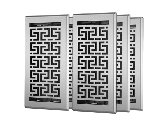 Floor Register 6x10-6 Pack Floor Vent Covers Heavy Duty Walkable Steel Floor Vents Adjustable Decorative Vent Covers for Home Floor Sidewall Office...