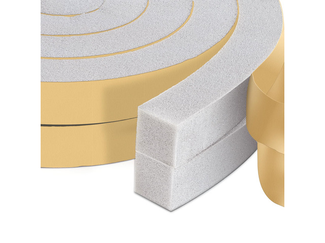 High Density Foam Tape Air Conditioner Window Seal, 1x1 Inch Thick Foam Stripe with Adhesive for Window AC Insulation, Weather Stripping for Doors...