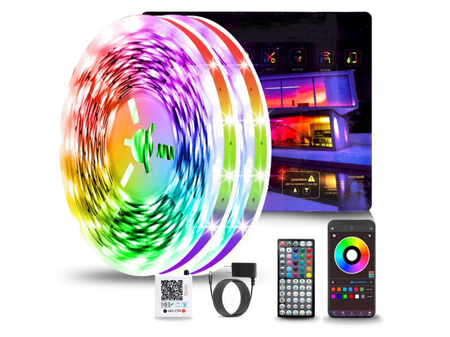 300FT RGB Led Lights for Bedroom with App & Remote Control, 2*150FT (2*150FT) Color Changing, Music Sync Led Lights for Room and Party, Super Long...