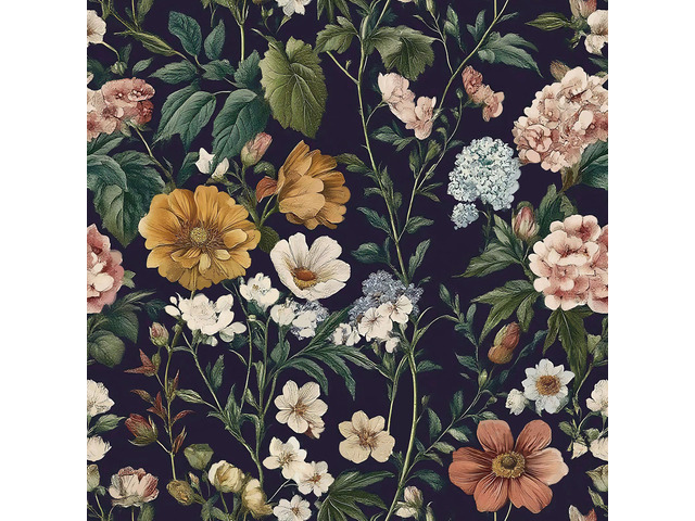 Floral Peel and Stick Wallpaper Floral Contact Paper 16.9'x393.7' Dark Flower Wallpaper Neutral Boho Self Adhesive Removable Wall Paper for...