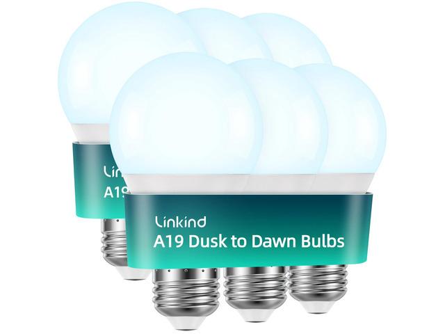 Dusk to Dawn Light Bulbs Outdoor, A19 Sensor Led Bulbs Automatic On/Off, 9.5W led Light Bulbs, 75 Watt Equivalent, 1200 Lumen, E26 Base, ETL & FCC...