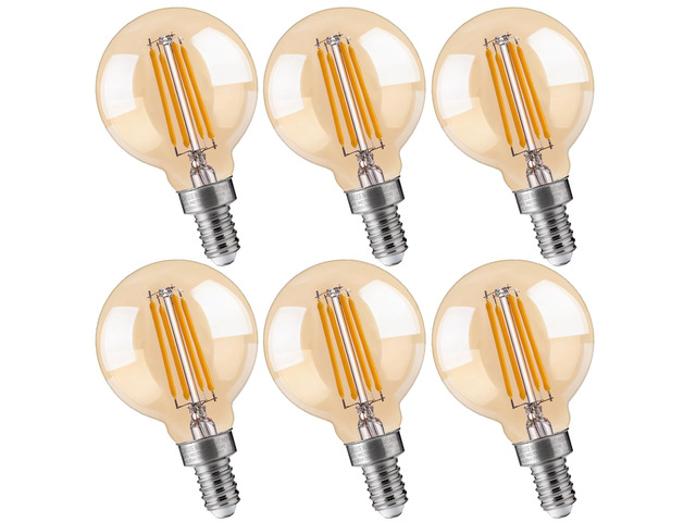 G16.5 Dimmable LED Candelabra Bulbs 40W Equivalent, LED E12 Chandelier Light Bulbs, 330LM, CRI82, 4W, AC 120V, 6 Pack, 2200K Warm White