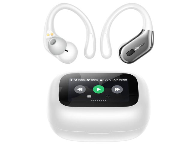 Wireless Earbuds 40H Bluetooth 5.3 Sport Headphones with Earhooks,White Sweatproof & Waterproof,In-ear Buds Feature Easy Button & Deep Bass, Stereo...