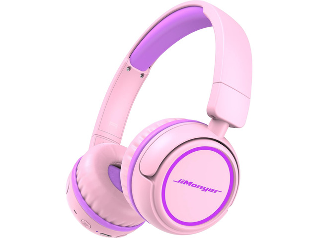 Kids Bluetooth Headphones, 80H Playtime Lightweight Wireless Headphones for Kids, 85/94dB Safe Volume Limit, Bluetooth 5.4, Built-in Mic kids...