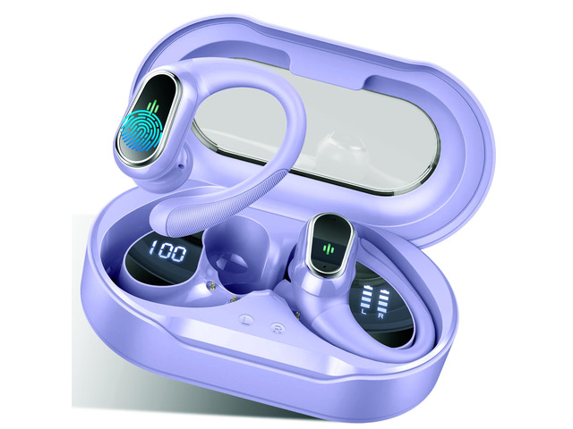 Wireless Earbuds, 2026 Bluetooth 5.4 Headphones Sport, 50Hrs HiFi Stereo Deep Bass Over-Ear buds with ENC Noise Cancelling Mic, IP7 Waterproof &...