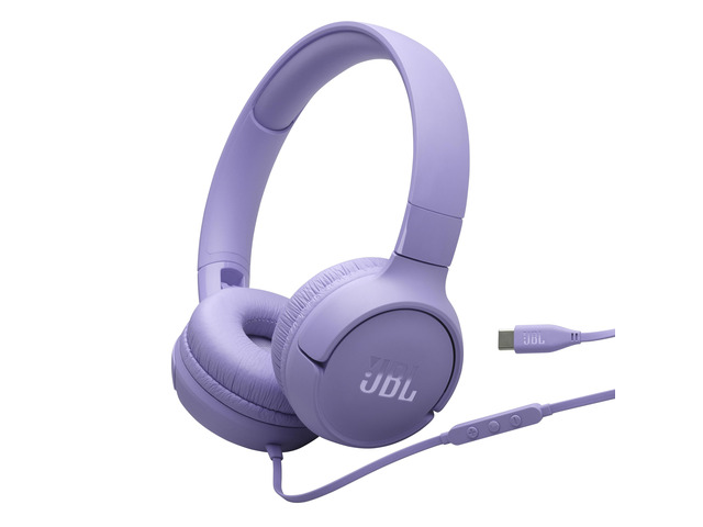 Tune 520C - USB-C Wired on-Ear Headphones with Hi-Res Audio Support, Pure Bass Sound, Comfort fit, USB-C connectivity, 3-Button Remote with...
