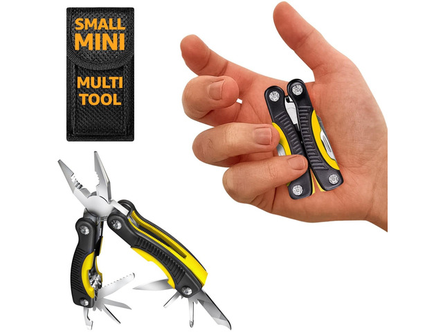 Mini Multitool Knife 12 in 1 Small Pocket Multi Tool with Knife and Pliers - Best Small Multi Purpose All in One Utility for Men & Women - Best...