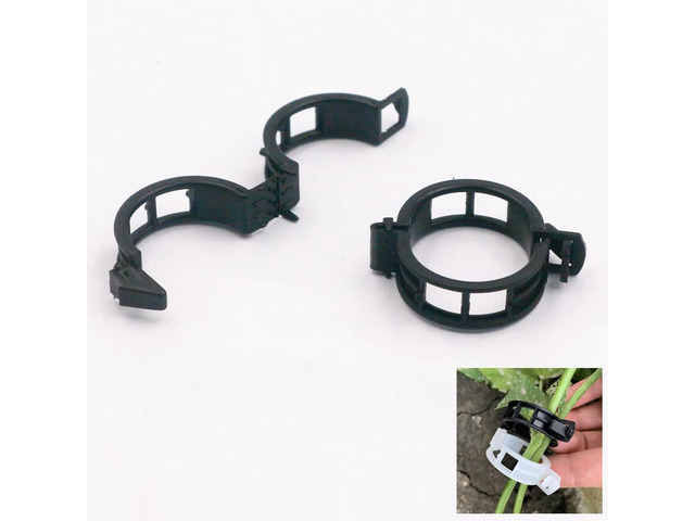 100 Pcs Garden Plant Support Clips, Tomato Clips, Plant Ties, Trellis Clips, Tomato Vine Vegetables Plants Trellis Clips to Grow Upright Makes...