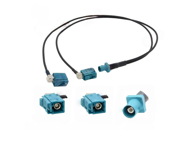 Fakra Z Male to Z Female/SMA/SMA 90 Right Angle Y Type Splitter Cable RG174 Pigtail Car GPS Extension Radio Connect Wire