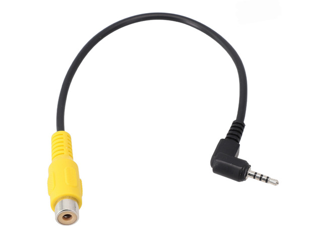 RCA To 2.5mm AV Converter Cable Car Rear View Reverse Parking Camera Car Navigation Video Cable GPS Camera Conversion Cable