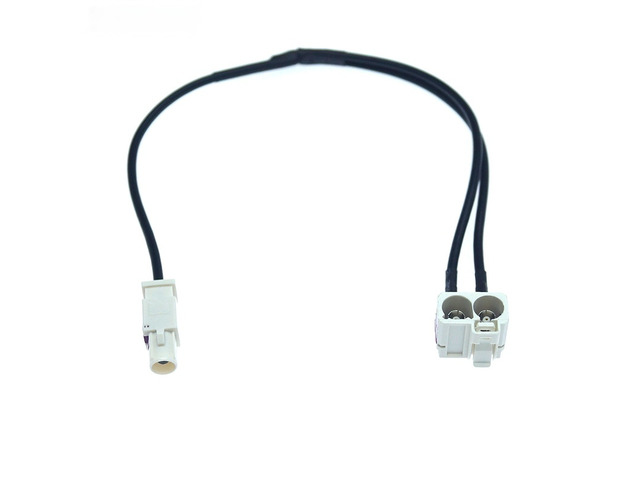 For Aftermarket Head Unit FAKRA 2In1 Diversity Convertor Splitter Y Cable Wire Harness For Antenna Radio Adapter