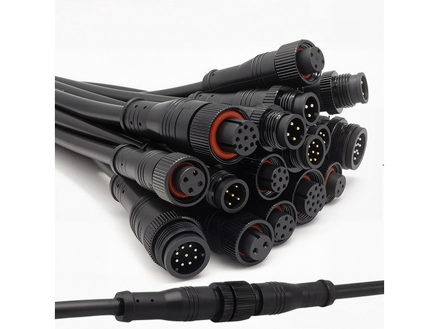 5/20Pcs M12 Metal Waterproof IP68 2/3/4/5/6/8 Pin Power Cable Wire Plug IP68 for LED Strips Male Female Connector 20CM
