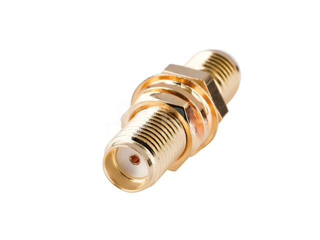 2PCS SMA Socket Connector SMA Female to SMA Female Bulkhead Connector SMA Panel Chassis Mount Connector Adapter Antenna