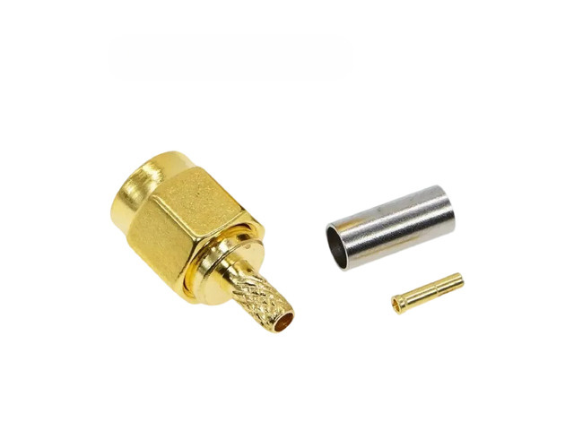 5/20PCS Copper Material SMA Male (Female Pin) RF Plug Jack Crimp for RG174 RG316 LMR100 Cable Connector