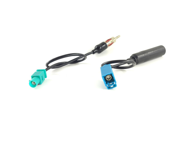 2pcs Car Fakra Radio Female/Male Port ISO DIN Antenna Adapter Cable for Aftermarket Vehicle