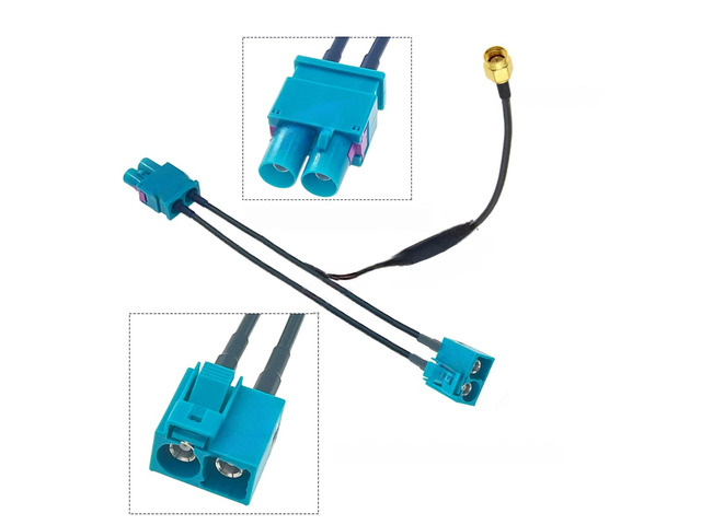 Twin Fakra Z to SMA Splitter cables Custom-made RF Coaxial Cable Jumper